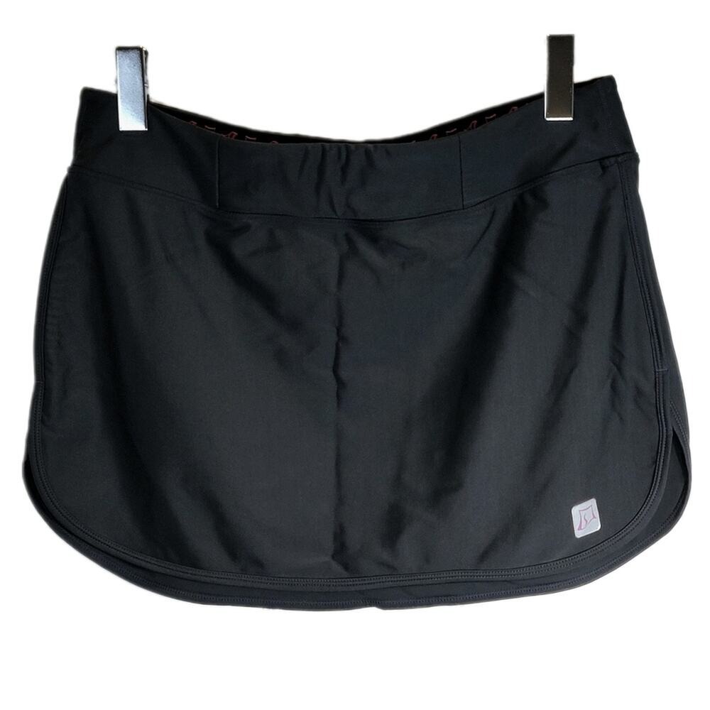 Skirt Sports Cover-Up Skirt Womens Large Black Pull-On Swim Triathlete Race